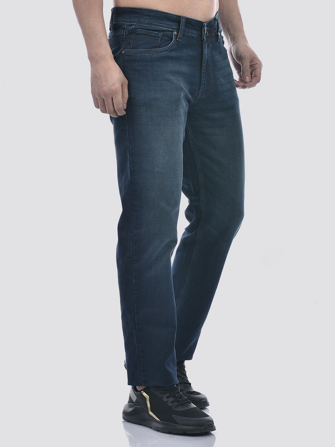 Numero Uno Men Solid Dark Blue Jeans